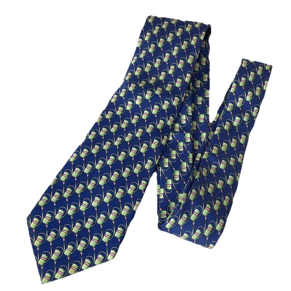 PINK Thomas Pink Blue Green Watering Cans Silk Neck Tie Gardening Spring 56x3